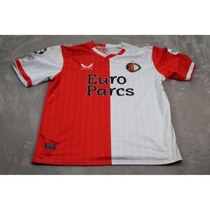 Feyenoord Rotterdam Jersey Mens XL Red White Soccer Shirt Castore Euro Parcs